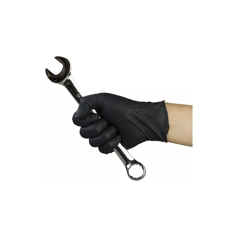 Gauntes Negros Guantes Para Mecánico 100pz Negro