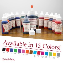 ExtraMark Premium Stamp Refill Ink for Self-Inking Stamps and Stamp Pads, 30 ml, Brown Color Ink.
