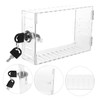 TEHAUX Transparent Wall Mounted Thermostat Lock Box Keyed Protective Cover