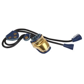 Laroal Thumb Ring Fingers Guard Finger Tabs PU Leather Thumb Guard Ring with Rope (Blue)