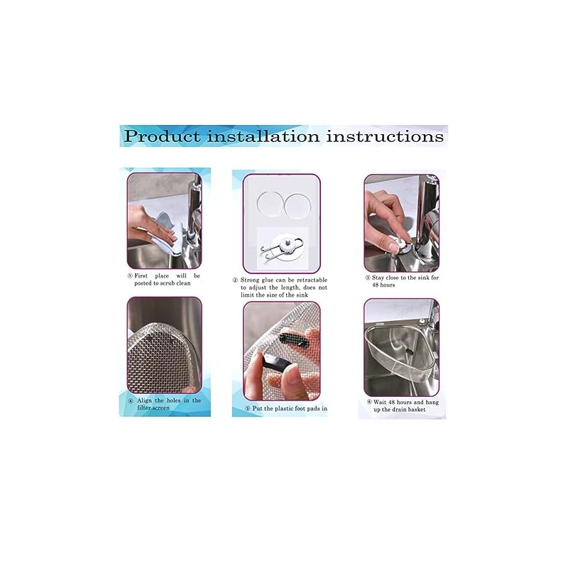 Kitchen Triangle Sink Strainer, Corner Sink Strainer, Multifunction Sink Drain