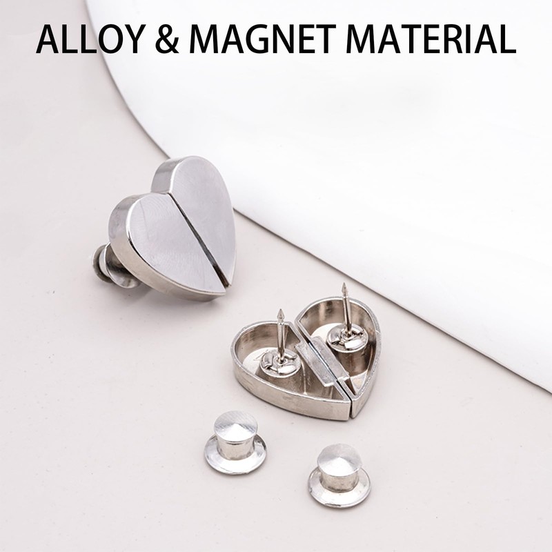 8 Pair Heart-Shaped Magnetic Curtain Closure – Curtain Clips Decorative