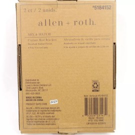 Allen & Roth 2 ct Curtain Rod Brackets, Brushed Nickel #5184152. Fits 1 inch Rod