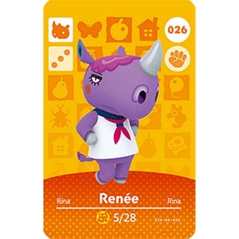 Renee JORDEN Animal Crossing Happy Home Designer Amiibo Card Series 1 026 By JORDEN