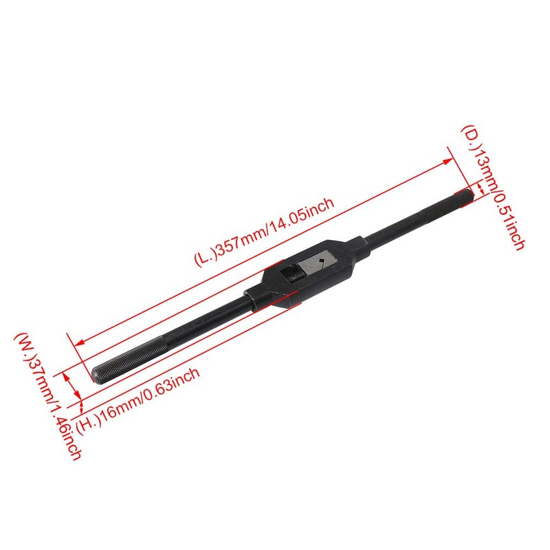 Yibuy Tap Handle & Reamer Adjustable Wrench Black 1/4 Inch