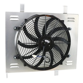 EGINCOOLER Performance Aluminum Shroud+Fan for Jeep 1987-2006 TJ Wrangler 2.4L 2.5L 4.0L 4.2L High Output Radiator Fan