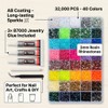 32000Pcs 40 Colors Resin Jelly Rhinestones for Bedazzling, 3mm Flatback