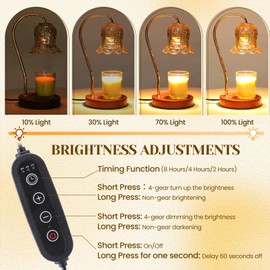 Ohenjoy Candle Warmer Lamp, Electric Candle Lamp with Timmer & Dimmer, Candle Lamp Warmer Fit All Jar Candles, Lamp Candle Warmer with 2 Bulbs, Holiday Gifts, Home Decor House Warming Gifts