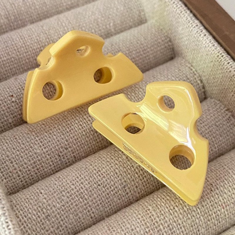Yellow cheese fashionable hair clip, elegant and durable hair accessory,