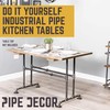 PIPE DECOR Industrial Kitchen Dining Table Base, 3/4 Inch Pipe,