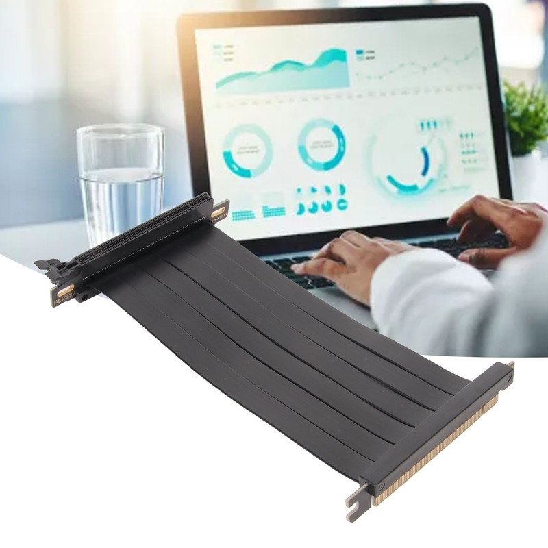 PCIE 3.0 X16 Riser Cable 180 Degree High Speed Flexible