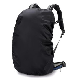 [dot knot] バッグ レインカバー 40L～60L 防水バックパックレインカバー ブラック アウトドア用バッグ保護カバー (40L)
