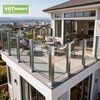 VoTwoofv Glass Railing Corner Post 35.8",304 Stainless Steel Glass Balustrade