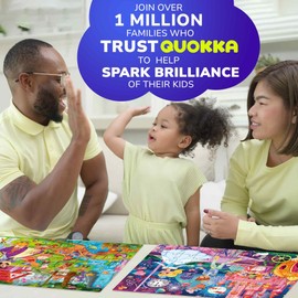 QUOKKA Puzzles for Kids Ages 4-6 – 4-Pack 60-Piece Puzzles for Kids – Fairy Tale Jigsaw Puzzle Set – Toddler Puzzles Ages 4-6 – Educational Learning Toys – FSC Certified – Gift for 5 Year Olds