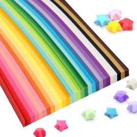 Origami Stars Papers Package, 1030 Sheets Color Lucky Star Paper for Make Wishing Stars, DIY Paper Arts Crafts (27 Candy Color)