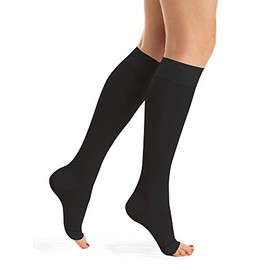 Relaxsan Antiembolism M1350A (1 Pair - Black, S) Thrombosis Stockings for Men and Women, 25-32 mmHg, Compression Knee Stockings, Unisex, Class 2, black
