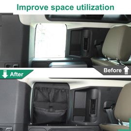 Bekantogy Car Trunk Side Organizer Bag Compatible with Land Rover Defender 90 110 130 2020-2024 Oxford Cloth Multifunctional Trunk Storage Bag Black Mesh Trunk Organizer Bag 2PCS/Set