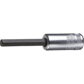 Gedore IN30L 1394363 Hexagon Long Bit Socket, 3/8, 0.3 inches (7 mm)