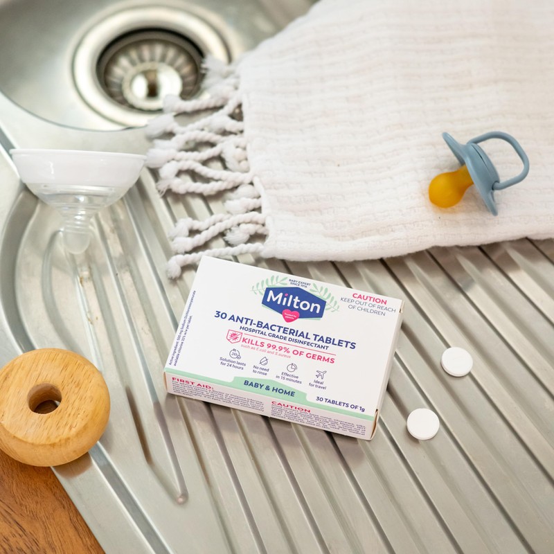 Milton Anti-Bacterial Tablets | Sterilise Baby Products in 15 mins