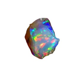 Dazzlegems 4.05 Cts 100% A+ Natural Ethiopian Welo Opal Rough Stone, Raw Crystal, October Birthstone, Jewelry Making Gemstone, Ultra Fire Striking Opal, Opal Rock, Handpicked Stone, Size-09X11 MM