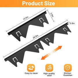 2Pack Stainless Steel Stove Gap Covers, Upgraded Gas Stove Protective Cover. Heat-resistant,attractive and convenient, 13 to 27.5 inches, ideal for filling the gap between kitchen stove and countertop