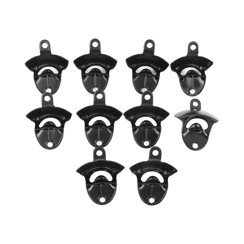 10Pcs Black Beer Bottle Opener Bar Beer Soda Bottle Cap