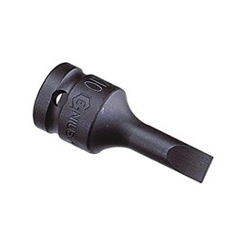 Genius Tools 3/8" Dr. 1.0 x 5.5mm Slotted Impact Bit Socket, 60mmL (CR-Mo) - 3460P055