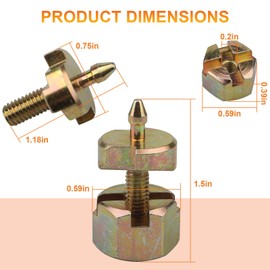 RMSPO HC1B Pivot Pin Set for Malco HC1/HC2 & Grainger 1ELG5/1ELH8 Sheet Metal Hole Cutters – Heavy-Duty Replacement Pivot Parts