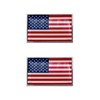 Elektroplate 2 Mini American Flag OEM Chrome Emblems for Motorcycles,