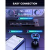 (Upgraded) COMSOON FM Transmitter, Bluetooth Car Adapter MP3 Player, Hands-Free