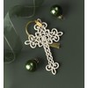 Lenox Ornament, 2025 Snow Fantasies Cross Ornament, Made from Porcelain