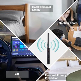 Wireless Camera Detector, WiFi Camera Detector, RF Signal Detector for Hotel, Office, Travel and Home, Privacy Protector, 6 Levels Sensitivity, Portable Pen Shape, Home Office Travel