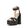 Jessica Simpson Women's Beasley Platform Sandal Heeled, Black, 10