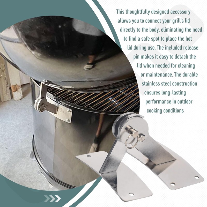 Ohoho Stainless Steel Lid Hinge for Weber Smokey Mountain Grills