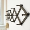 Dseap Accordion Wall Hanger:16'' High Wooden Wall Expandable Coat Rack,Hat