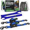 Rhino USA 1" x 10' Retractable Ratchet Straps (select 2