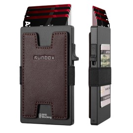 Slim Card Holder Wallet for Men, Minimalist RFID Blocking Wallet with Pop-Up Function, Ultra-Thin Design, Metal Business Card Cases holds 12+ Cards, Gifts for Men, Men's Accessories