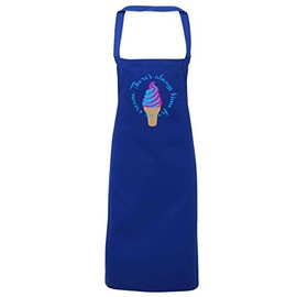 Hippowarehouse There's always time for ice cream blue Apron kitchen cooking painting DIY onesize adult