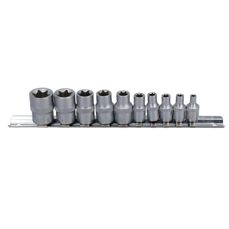 Female Torx Star E Sockets E4 - E18 + 1/4"
