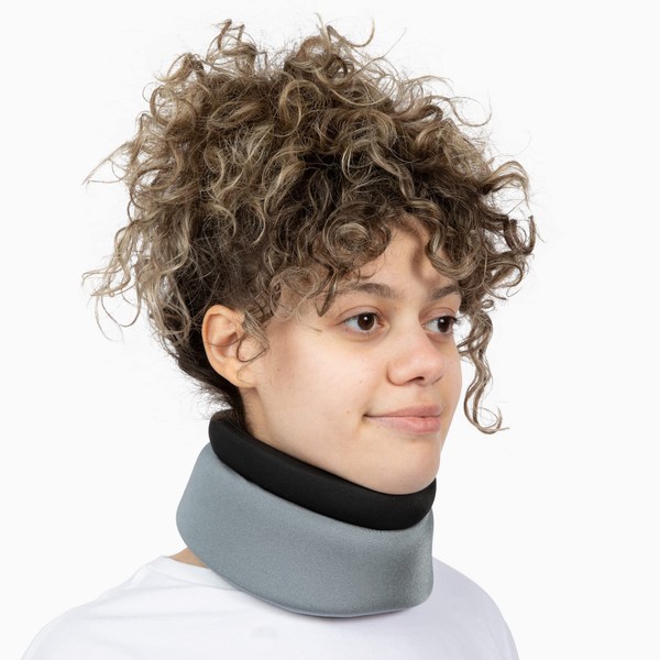 BraceUP Neck Brace for Neck Pain and Support for Women Man – Soft Cervical Collar for Pain Relief, Sleeping, Posture, and Straightener (Gray)