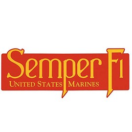 Mitchell Proffitt Semper Fi United States Marines 10"x4" Decal