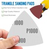 LOUZAGO 120 Pcs 1000 Grit Triangle Sanding Pads, Aluminum Oxide