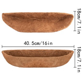 Fengaim Trough Coco Replacement Liners, Coco Fiber Liners for Planters Hanging Basket Liners, Square Coco Coir Liners Window Box Liners, Wall-mounted Coco Liner for Window Box (3 Pack, 16 Inch)