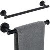 Matte Black Bathroom Hardware Set 2 Pieces SUS304 Stainless Steel