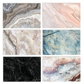 100-Pack All Occasion Greeting Cards, Natural Stone, 4 x 6 inch, 100 Folded Notecards, 6 High Gloss Cover Designs, Blank Inside, by Better Office Products, with 100 Envelopes