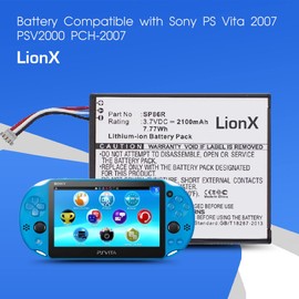 LIONX Battery for PCH-2007 PS Vita 2007 PSV2000 4-451-971-01 SP86R 2100mAh / 7.77Wh