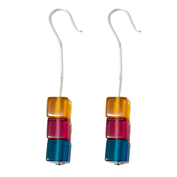 Carol&Allen Dangle Earrings 925 Sterling Silver Crystal Glass Earrings Delicate