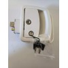Fastec White Paddle Entry Door Latch RV Camper Trailer Lock