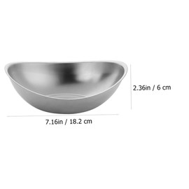 FUNOMOCYA 1Pc Ingot Salad Bowl Fruit Bowl for Home and Restaurant Use Multipurpose Smooth Edge Tableware for Salad Fruits and Sauces
