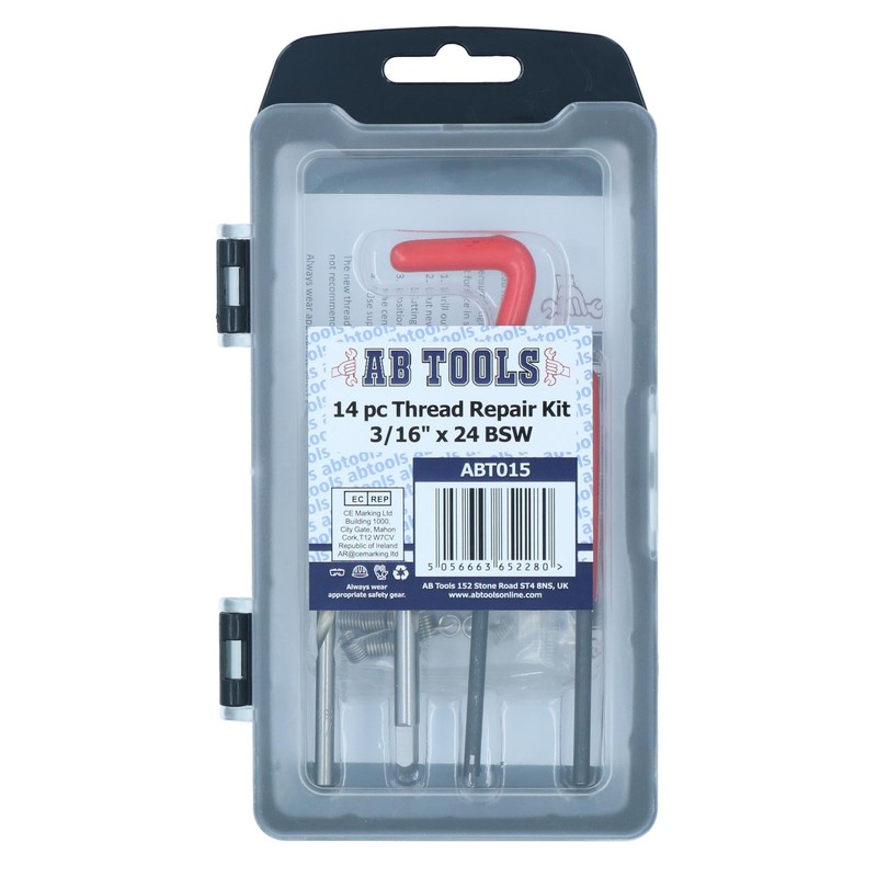 AB Tools 3/16” x 24 BSW Thread Repair Cutter Kit